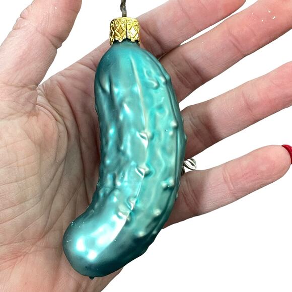 Inge Glas Pickle Ornament Vintage 1992 Olde World Glass Christmas Germany READ - Picture 2 of 15